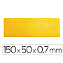 DURABLE - Simbolo adhesivo pvc forma de linea para delimitacion suelo amarillo 150x50x0,7 mm pack de 10 (Ref. 1703-04)