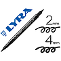 LYRA - Rotulador aqua brush acuarelable doble punta fina y pincel negro (Ref. 6520099)