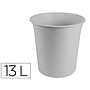 Q-CONNECT - Papelera plastico gris opaco 13 litros dim. 275x285mm (Ref. KF19033)