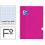 OXFORD - Cuaderno espiral tapa extradura folio 80 h cuadricula 4 mm rosa frambuesa touch (Ref. 400075611)
