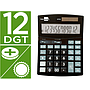 LIDERPAPEL - CALCULADORA SOBREMESA 12 DIGITOS - SOLAR Y PILAS - COLOR NEGRO 190X140X25 MM (Ref.XF30)